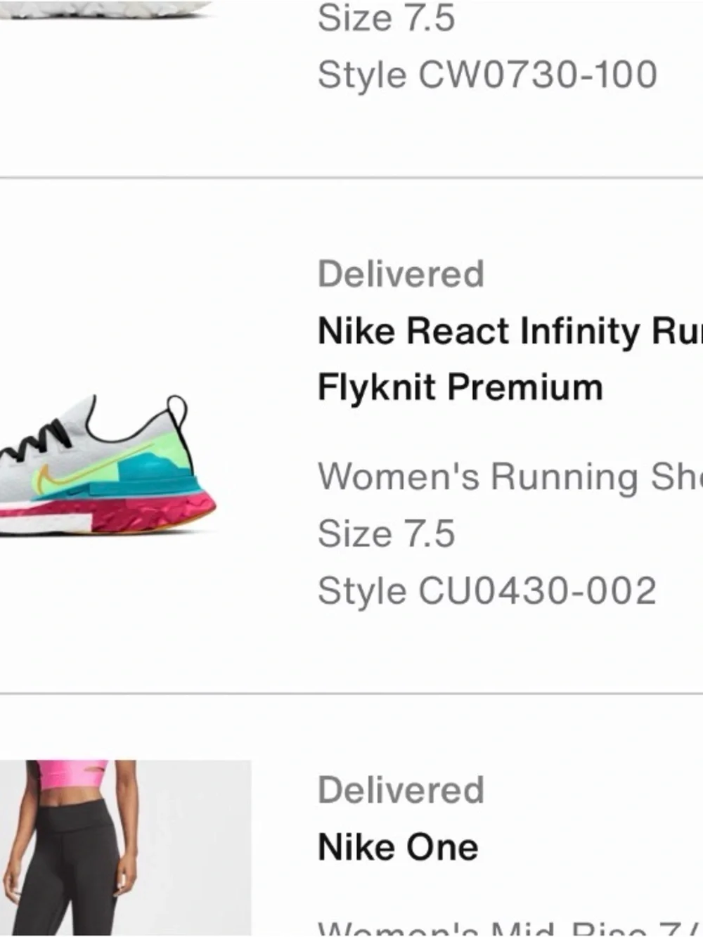 Nike Women's React Infinity Run Flyknit - Gray, Teal & Pink